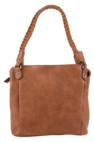 Thumbnail 3: DS Fashion Deep Embossed Large Hobo Bag with Braided Handle 