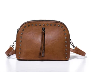 Thumbnail 1: Sam  & Hadley Triple Compartment Studded Dome Satchel with Strap 