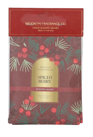 Thumbnail 1: Brooklyn Fragrance Co. 3 Pk Christmas Spiced Berry Scented Sachets 