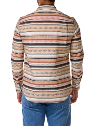 Thumbnail 2: FRYE Men's Long Sleeve Two Pocket Printed Shirt 