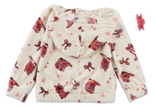 Thumbnail 2: Btween Big Girls 2 Pc Fleece Full Zip & Hair Clip Set 