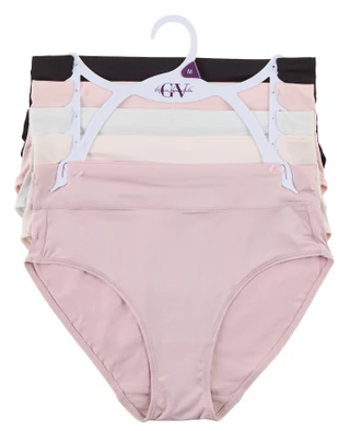 Thumbnail 1: Gloria Vanderbilt Women's 5 Pk Smoothing Microfiber Brief Panties 
