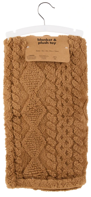 Thumbnail 2: Baby Essentials 30x40 2 Pc Baby Blanket & Love You Teddy Bear Plush Toy 