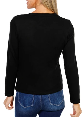 Thumbnail 2: Cyrus Women's Solid Long Sleeve Top  