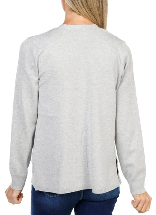Thumbnail 2: Love Scarlett Women's 2 Pocket Mixed Cable Open Cardigan 