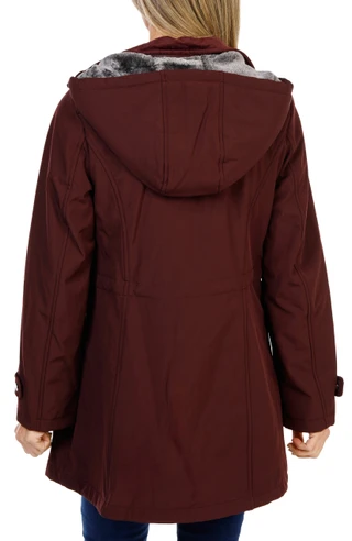 Thumbnail 2: Nautica Women's Hooded Fur Lined 3 Pocket Zipper & Snap Jacket 