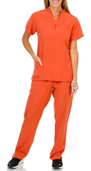 Thumbnail 1: Crush Women's 2 Pc Alyssa 4 Way Stretch V Neck-Multi Pocket Scrubs 