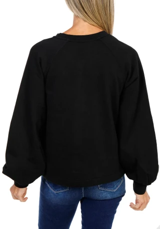 Thumbnail 2: Dear John Women's Henley Drawstring Hem Pullover Sweater 