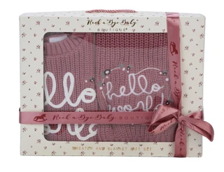 Thumbnail 1: Rock a Bye Baby Boutique 2 Pc Baby Sweater & Blanket Gift Set 
