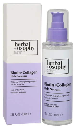 Thumbnail 1: Herbal+osophy 3.3 oz Biotin + Collagen hair Serum 