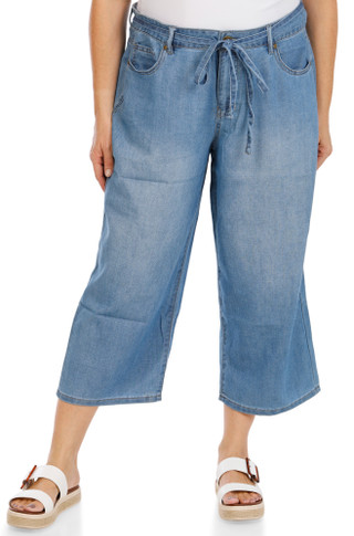 Thumbnail 1: D. Jeans Women's Plus Wide Leg Crop Jeans  