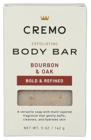Thumbnail 1: CREMO 5 oz Bourbon & Oak Exfoliating Body Bar 