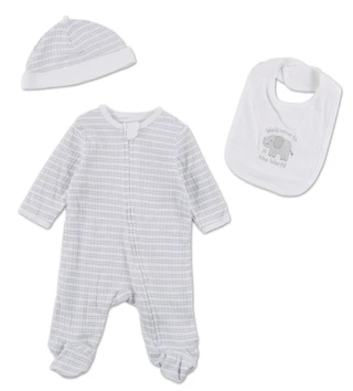 Thumbnail 1: Little Me Baby Boys 3 Pc Footie Set 