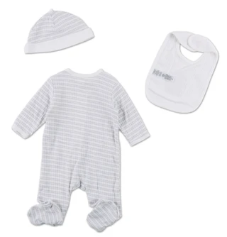Thumbnail 2: Little Me Baby Boys 3 Pc Footie Set 