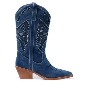Thumbnail 2: Madden Girl Women's Embroidered Denim Boots 
