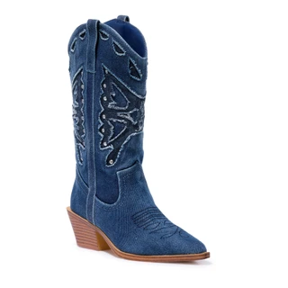 Thumbnail 1: Madden Girl Women's Embroidered Denim Boots 