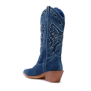Thumbnail 3: Madden Girl Women's Embroidered Denim Boots 