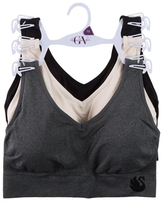 Thumbnail 1: Gloria Vandebilt Women's Plus 3 Pk Seamless Microfiber Comfort Bras 