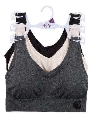 Thumbnail 2: Gloria Vandebilt Women's Plus 3 Pk Seamless Microfiber Comfort Bras 