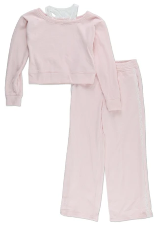 Thumbnail 1: No Comment Big Girls 2 Pc Long Sleeve Top & Pants Set 