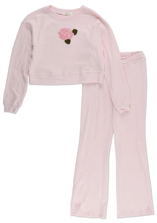 Thumbnail 1: No Comment Big Girls 2 Pc Ribbed Pants Set  