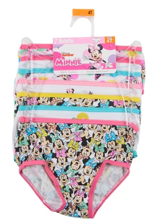 Thumbnail 1: Disney Toddler Girls 7 Pk Minnie Mouse Brief Panties 