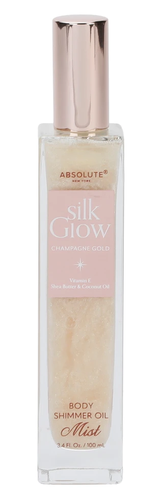 Thumbnail 1: Absolute New York 3.4 oz Champagne Gold Shimmer Body Oil Mist  