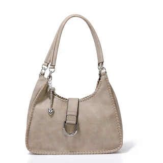 Thumbnail 1: Sage and Saddle Double Handle Satchel with Whipstitch & Metal Charm 