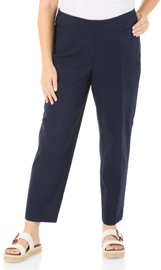 Thumbnail 1: Zac & Rachel Women's Plus Super Stretch Slim Ankle Pants 
