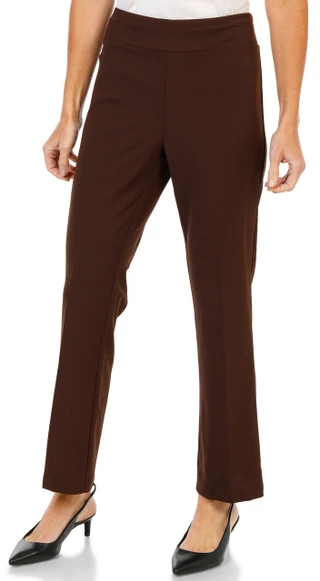 Thumbnail 1: Soho Apparel Women's Petite Pull On Straight Leg Pants  