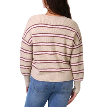 Thumbnail 2: Pink Rose Juniors Button Front V-Neck Cardigan 