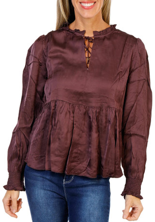 Thumbnail 1: Dear John Women's Ruffle Peplum Top  
