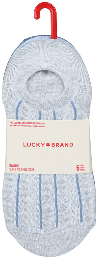 Thumbnail 1: Lucky Brand Women's 6 Pk Invisible Super No Show Socks 