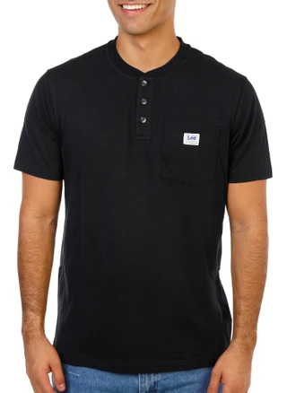Thumbnail 1: Lee Men's Workwear Label Pocket 3 Button Henley 