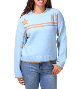 Thumbnail 1: Heart n Crush Juniors Patch Icon Pullover Sweater 
