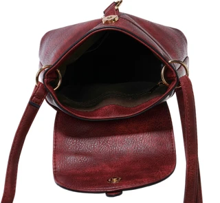 Thumbnail 2: Sage and Saddle Cow Print Studded Crossbody Bag with Flap Closure 