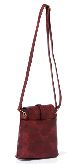 Thumbnail 3: Sage and Saddle Cow Print Studded Crossbody Bag with Flap Closure 