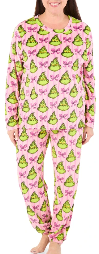Thumbnail 1: THE GRINCH Women's 2 Pc Grinch Pajama Pants Set  