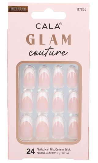 Thumbnail 1: CALA 24 Pk Glam Couture French Press On Nails  