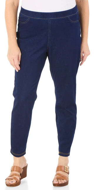 Thumbnail 1: Zac & Rachel Women's Plus Stretch Mid Rise Pull On Jeans  