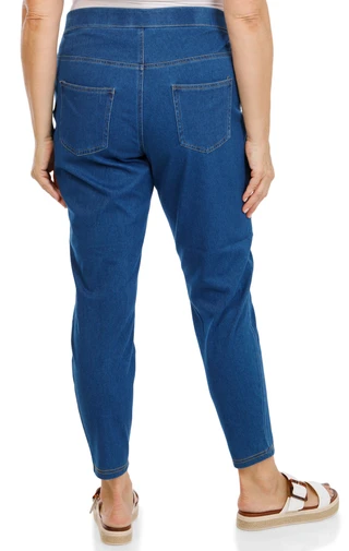 Thumbnail 2: Zac & Rachel Women's Plus Stretch Mid Rise Pull On Jeans  