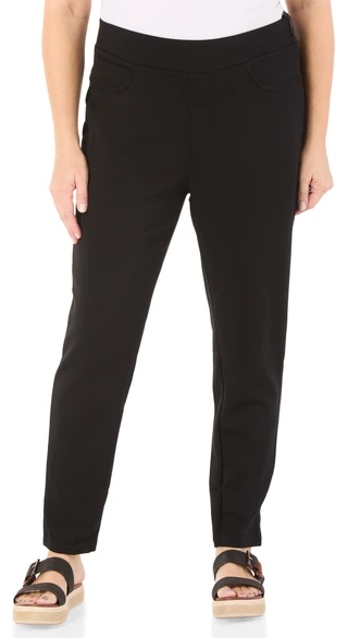 Thumbnail 1: KAY UNGER Women's Plus Skinny Pull On Pants w/ Back Pockets 