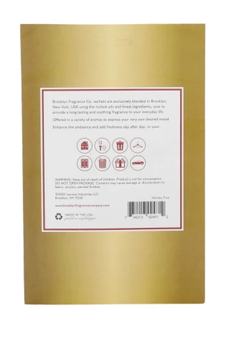Thumbnail 2: Brooklyn Fragrance Co. 3 Pk Christmas Holiday Pine Scented Sachets 
