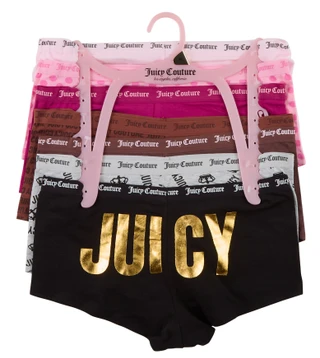Thumbnail 1: Juicy Couture Women's 7 Pk Boy Cut Tag-Free  Logo Panties 