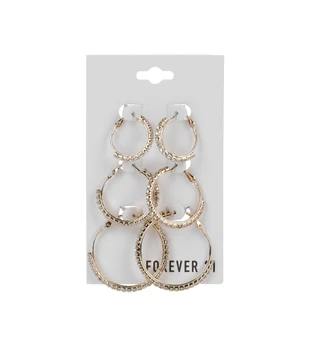 Thumbnail 1: Forever 21 3 Pk Gold Hoop Earrings  