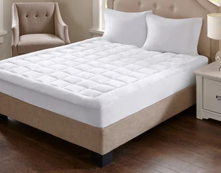 Thumbnail 7: Madison Park Madison Park Overfilled Plush Down Alternative Mattress Pad 