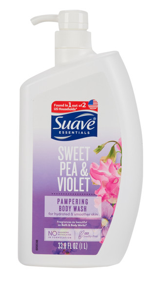 Thumbnail 1: Suave 33.8 oz Sweet Pea & Violet Pampering Body Wash 