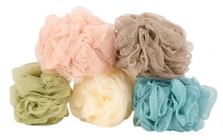 Thumbnail 1: Spa Bella 5 Pk Mesh Bath Loofahs  