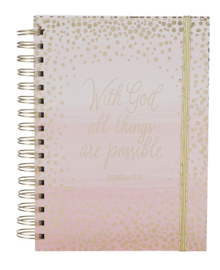 Thumbnail 1: Bonnie Marcus & Co. With God All Things Are Possible Spiral Notebook  