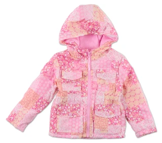 Thumbnail 1: MADDIE & MICHELLE Toddler Girls Printed 4-Pocket Fleece Lined Jacket 